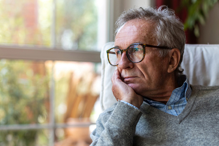 cappella of grand junction senior man looking lonely