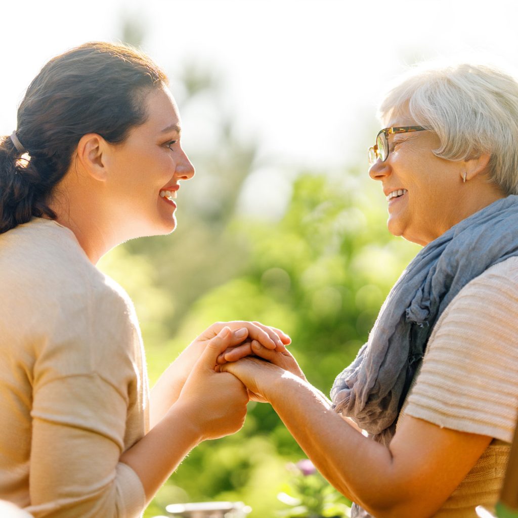 cappella of grand junction senior woman connecting with adult daughter