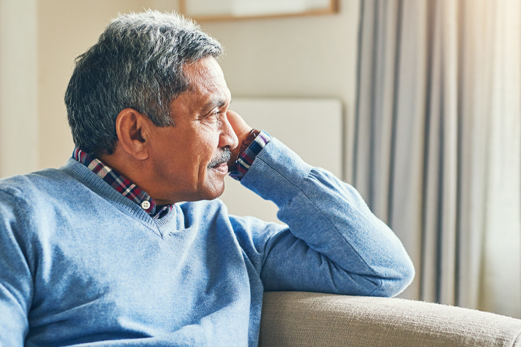 cappella of grand junction senior man looking out window