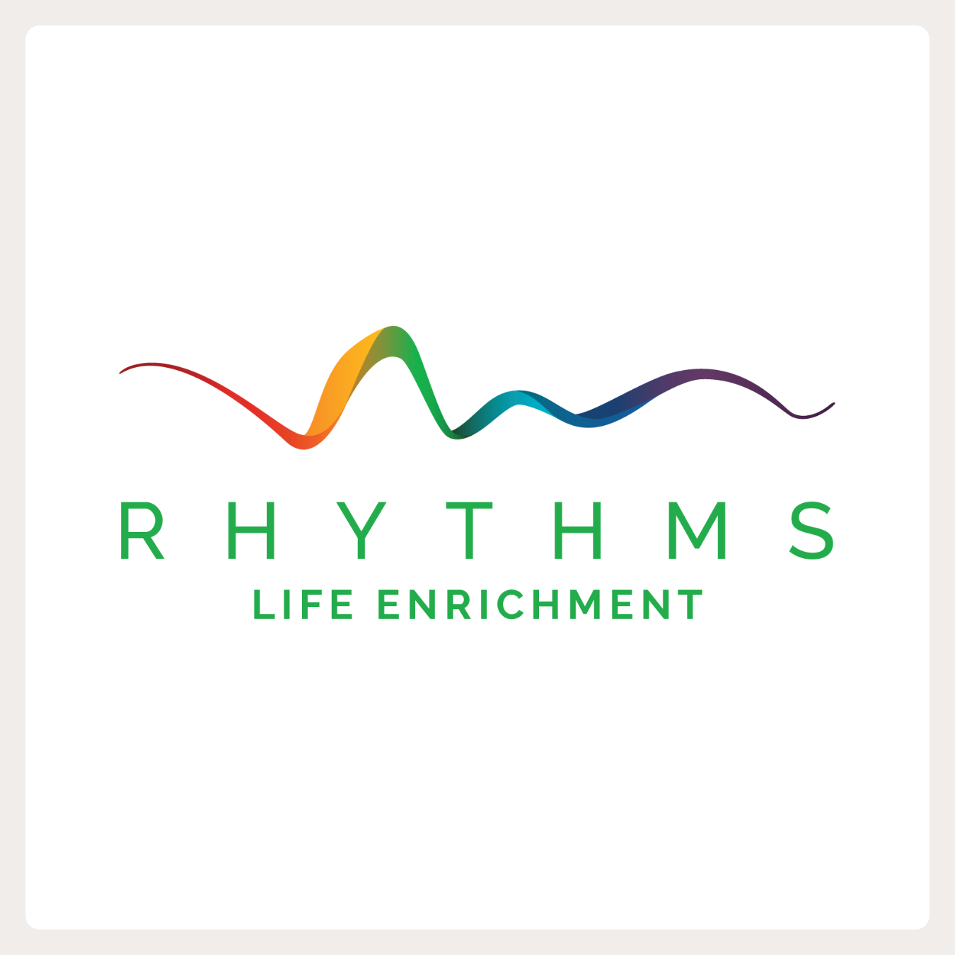 Clermont Park Senior Living Community in Denver, CO - rhythms life enrichment logo with border square