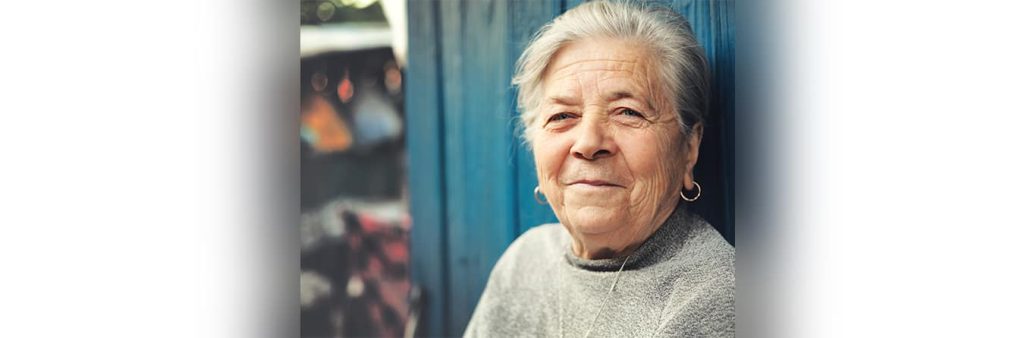 elderly lady smiling