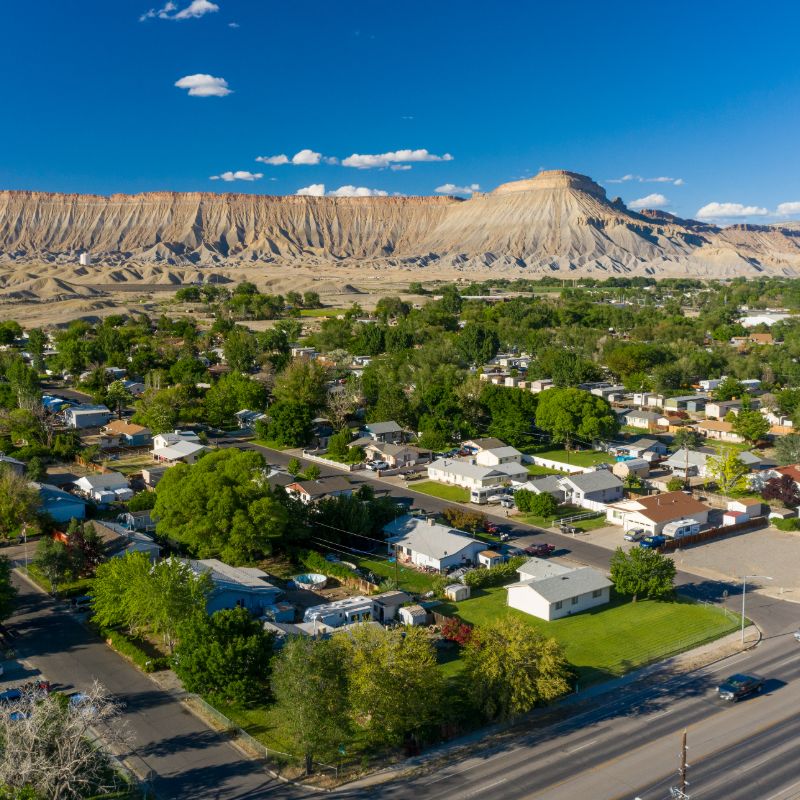 aerial view of grand junction square