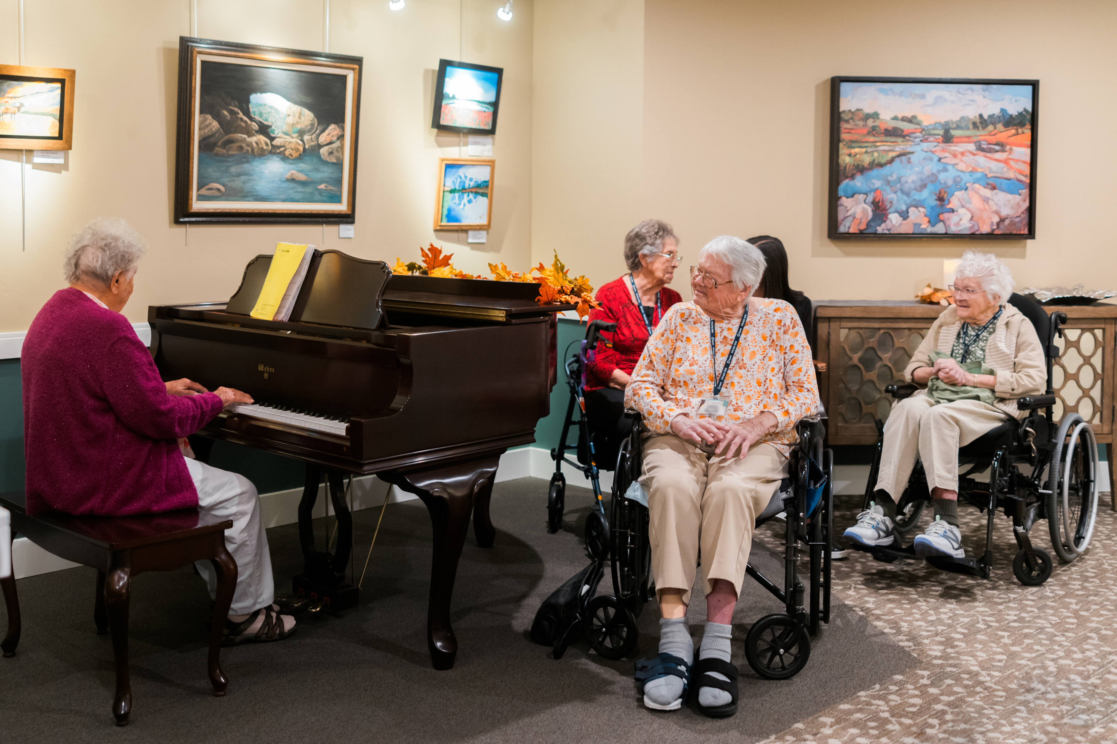 residents listening to live piano player 2 largelandscape