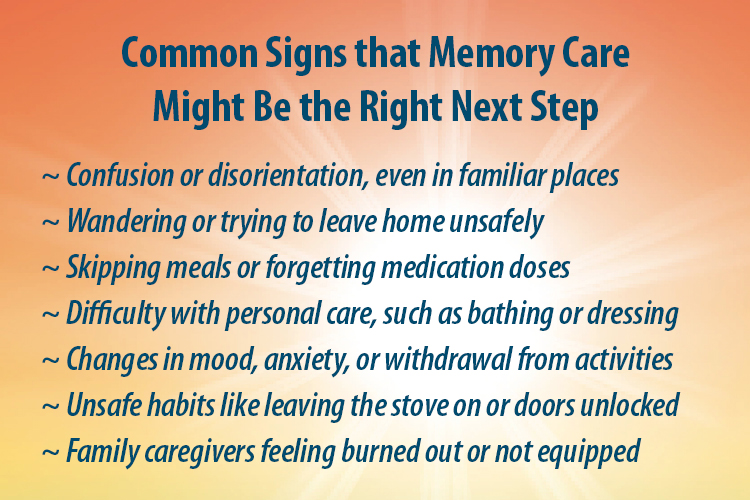 list of signs for memory care need list of signs for memory care need