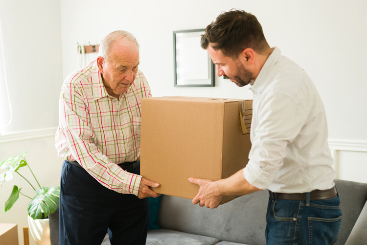 cappella of grand junction adult son helping to move senior father